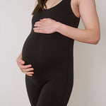 Flattering 6-inch short leg bodysuit with stretchy, moisture-wicking fabric, designed for pregnancy, with a bra-free classic fit
