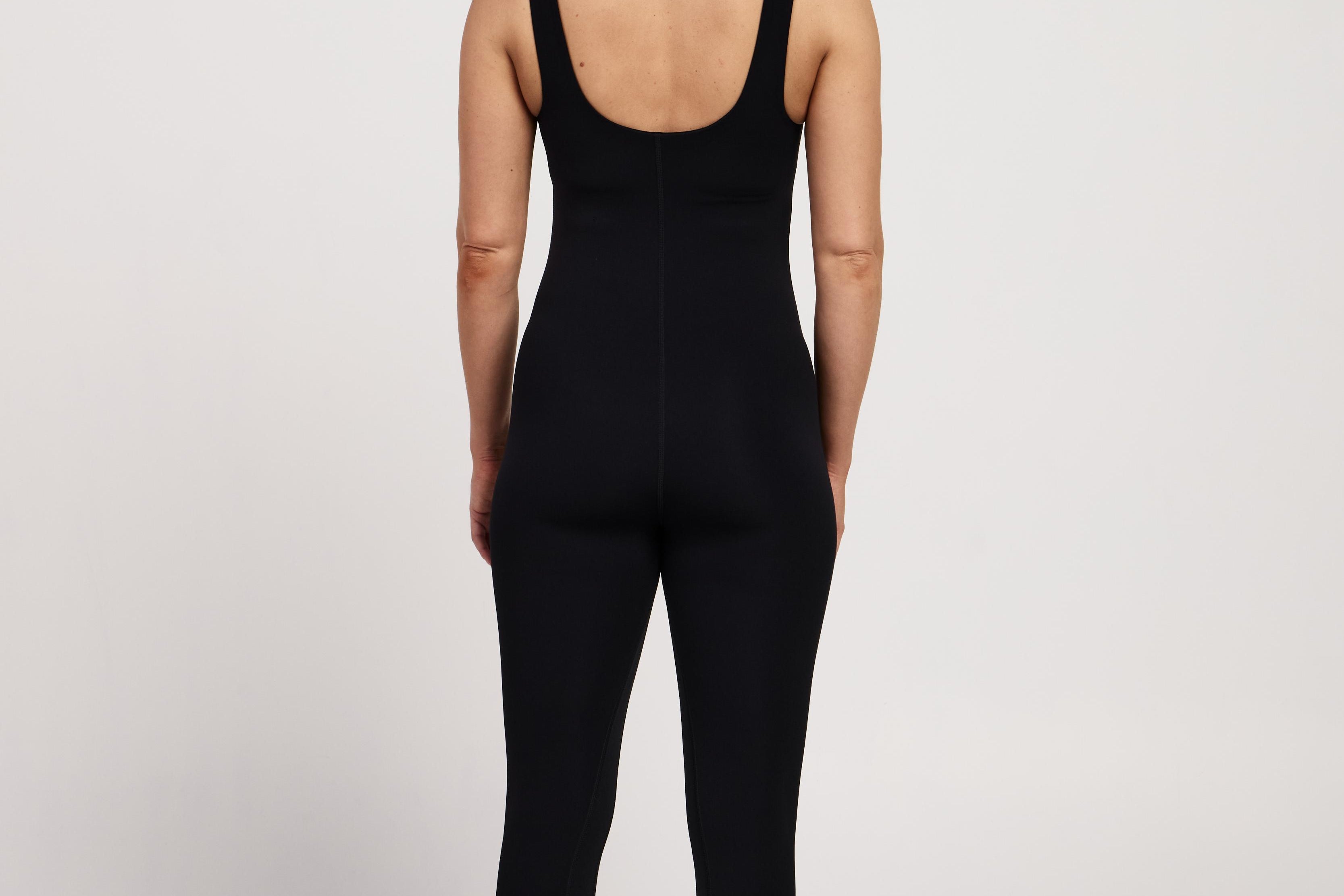 Stretchy sleeveless bodysuit with built-in bra, full-length design for Pilates, breathable fabric perfect for Australian activewear